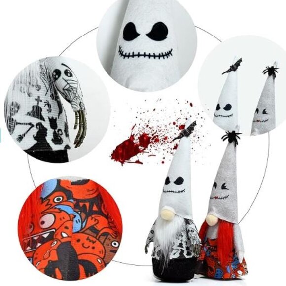 Halloween Gnomes Table Ornaments, 2PCS - Picture 11 of 13